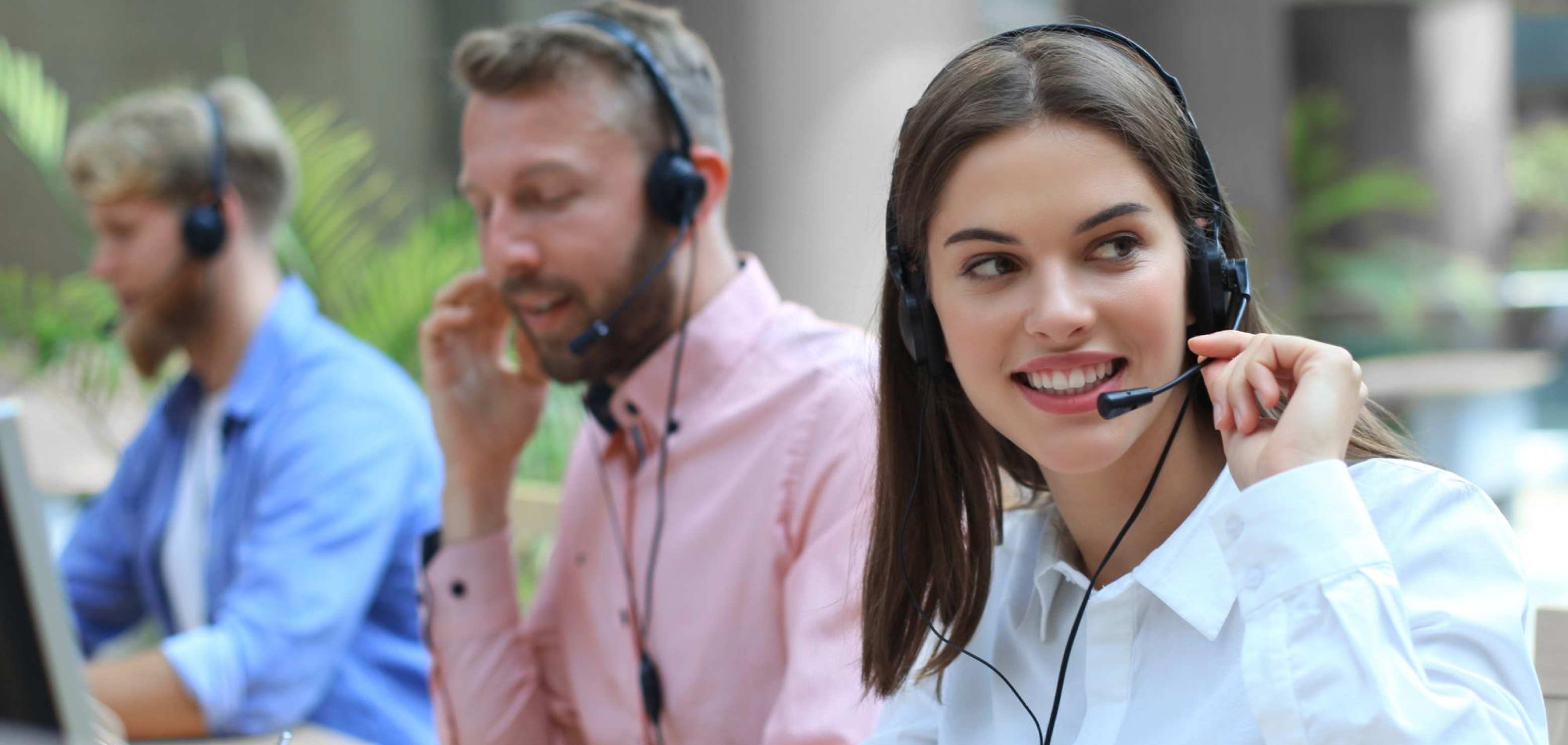 Brightside IT Customer support team in modern tech office